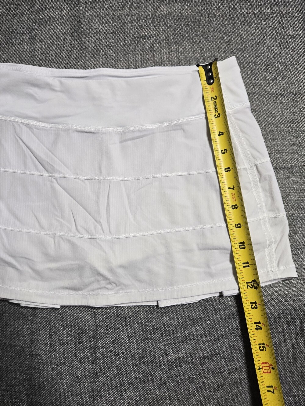 Lululemon Pace Rival White Mid Rise Skirt Regular First Release sz 6 - Picture 4 of 9
